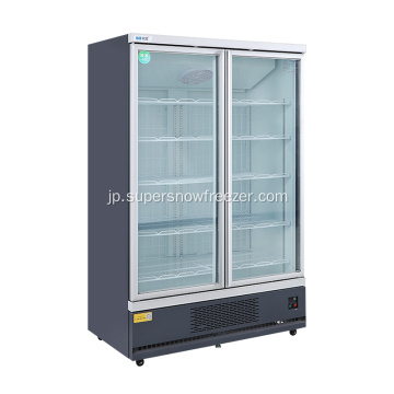 縦型ディスプレイのクーラーガラスドア直立冷蔵庫